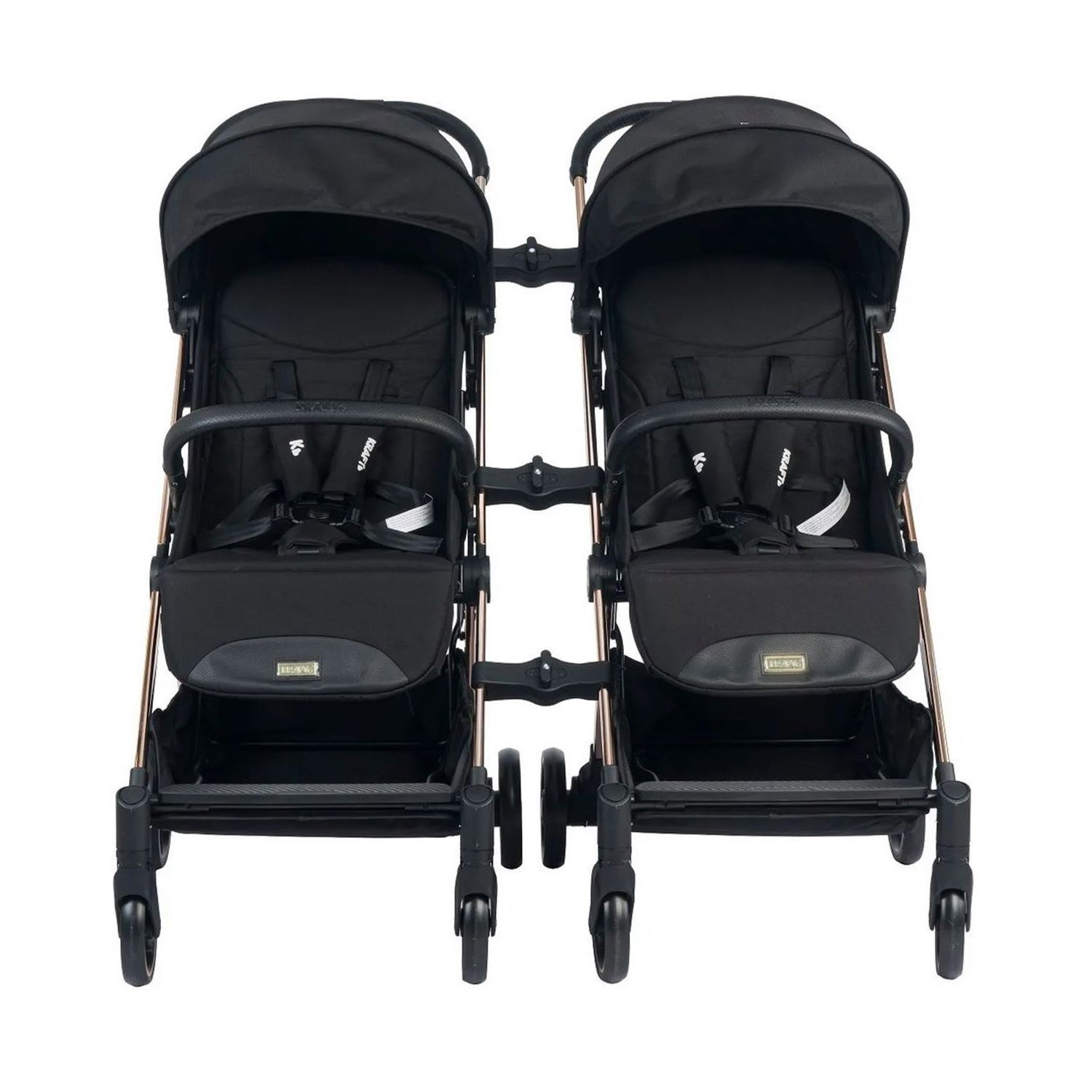 Kraft Balear İkiz Bebek Arabası Black - Champagne