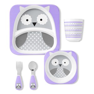 Skip Hop Zoo Tabak Kase Çatal Kaşık Seti 9I414710 Mor