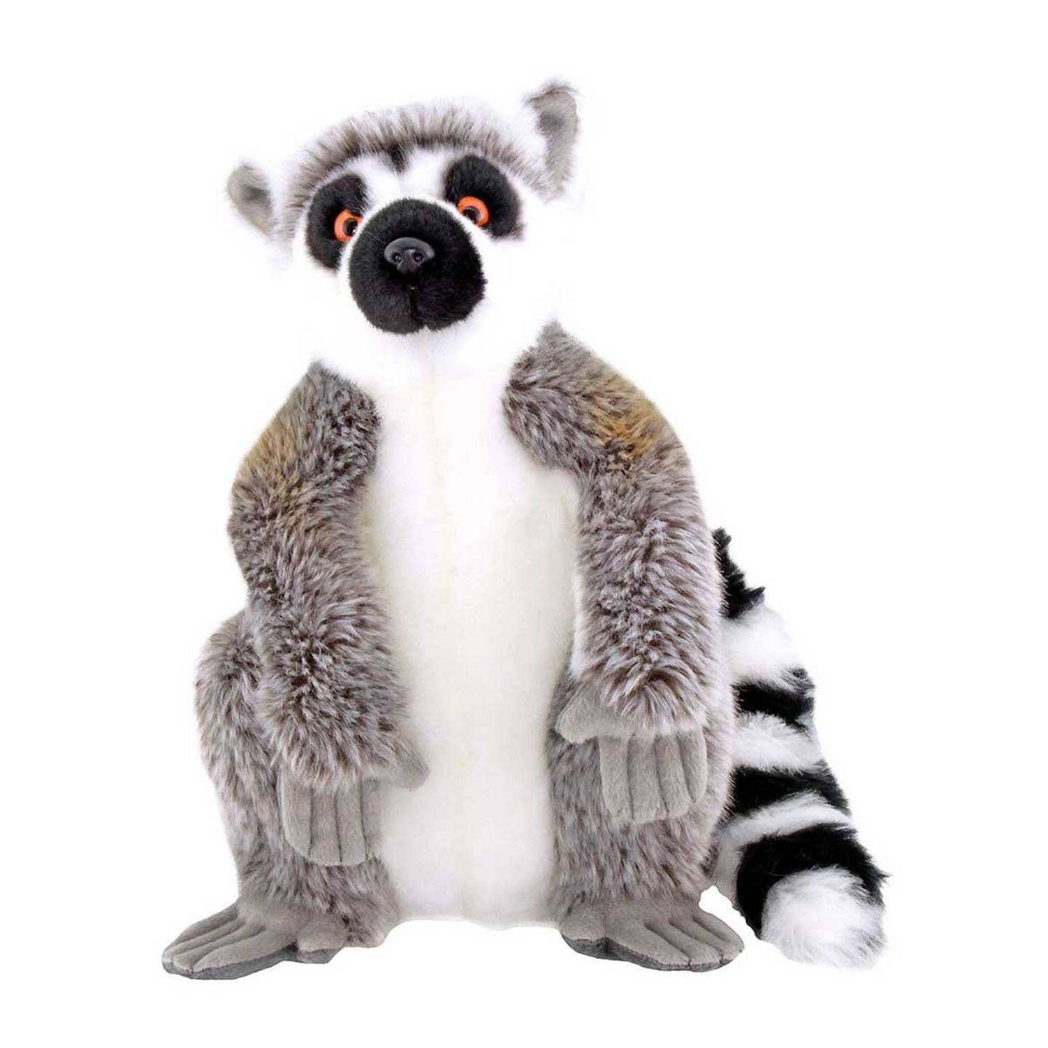 Animals Of The World Peluş Oturan Lemur 28 Cm 20865 Gri