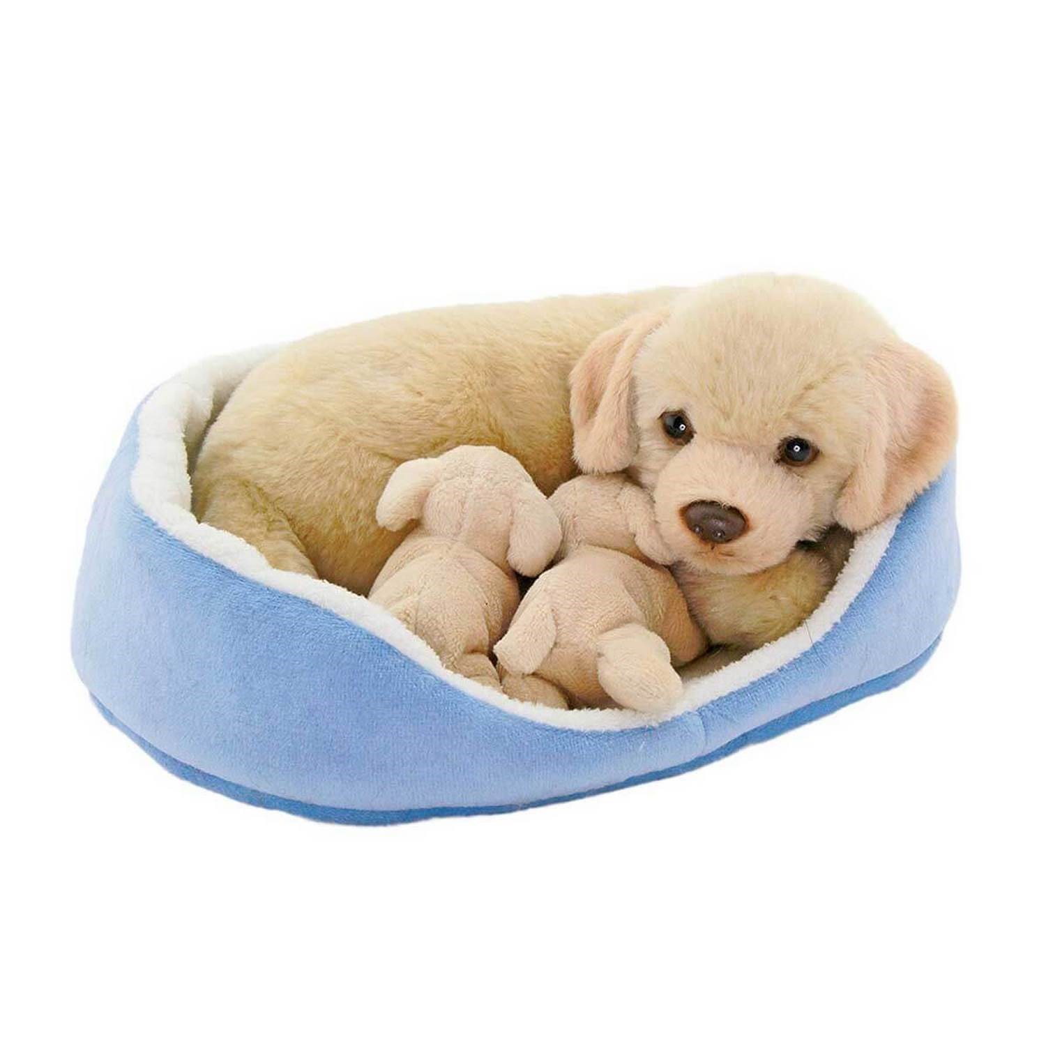 Animals Of The World Peluş Sepette Yavrulu Labrador 20896 Kahve