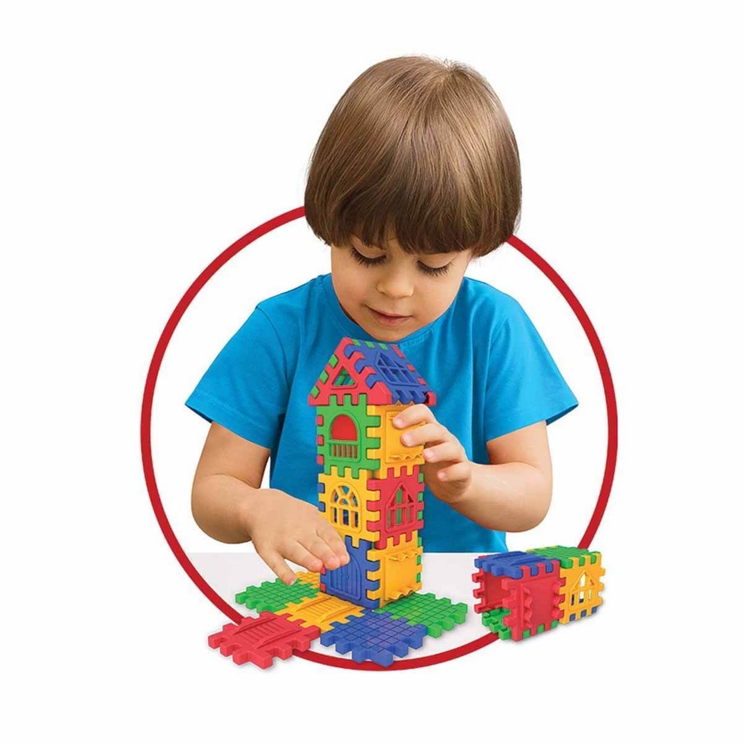 Dede Puzzle City 3D Yapı ve Tasarım Blokları 128 Parça 03703 