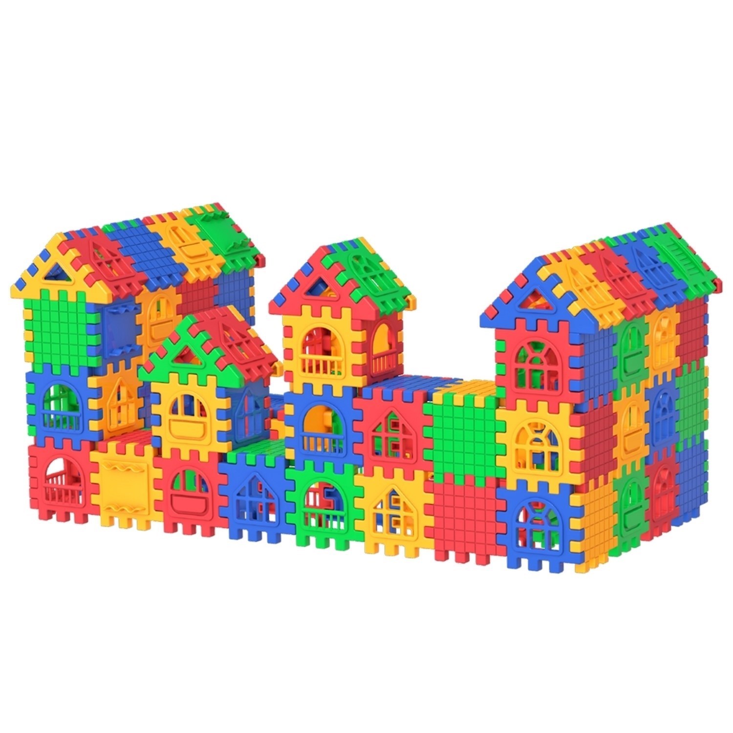 Dede Puzzle City 3D Yapı ve Tasarım Blokları 128 Parça 03703 