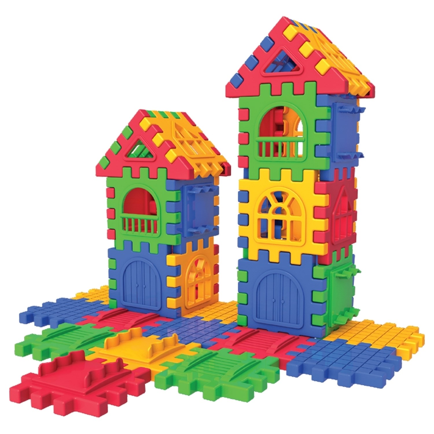 Dede Puzzle City 3D Yapı ve Tasarım Blokları 64 Parça 03702 