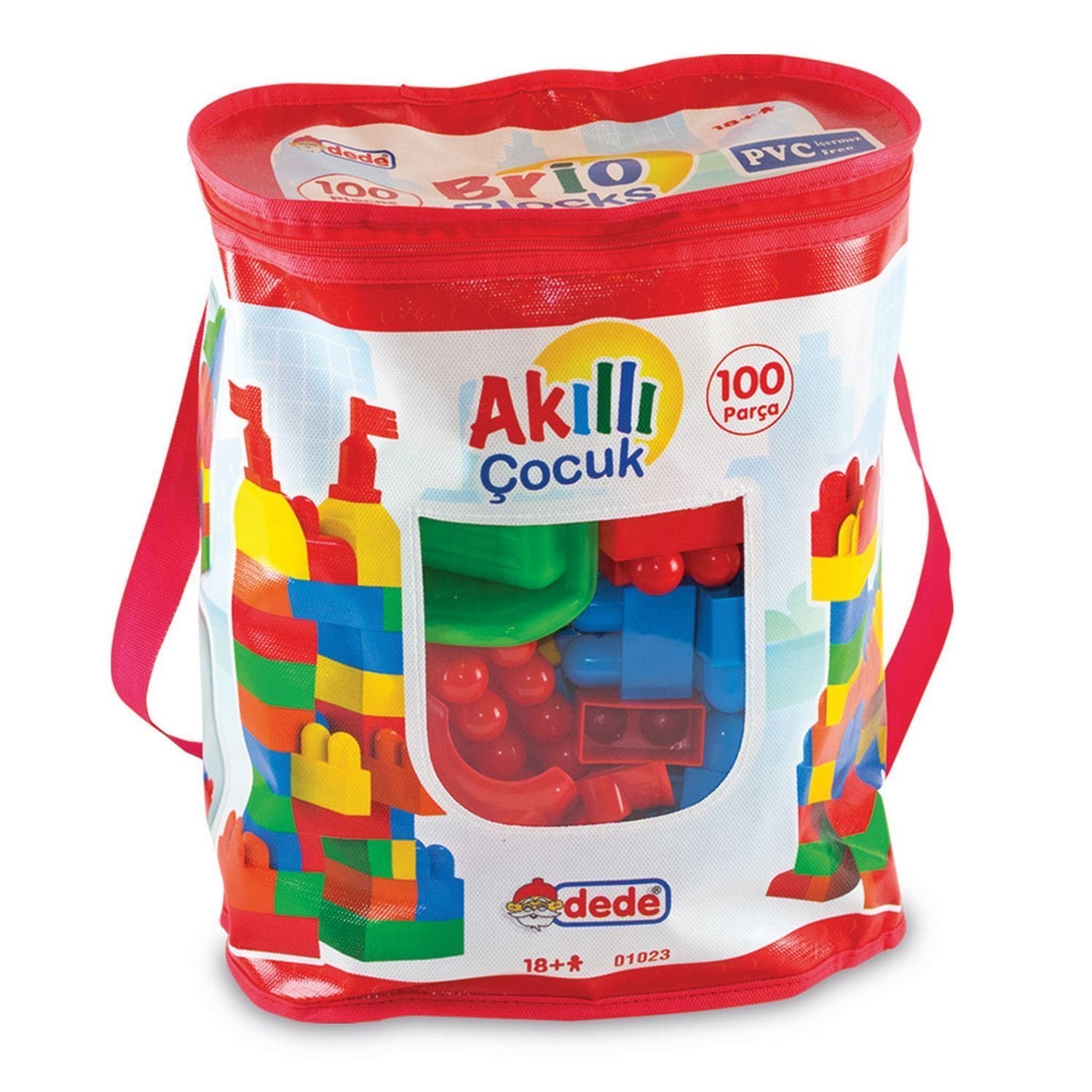 Dede Akıllı Çocuk Renkli Bloklar 100 Parça 01023-G624 