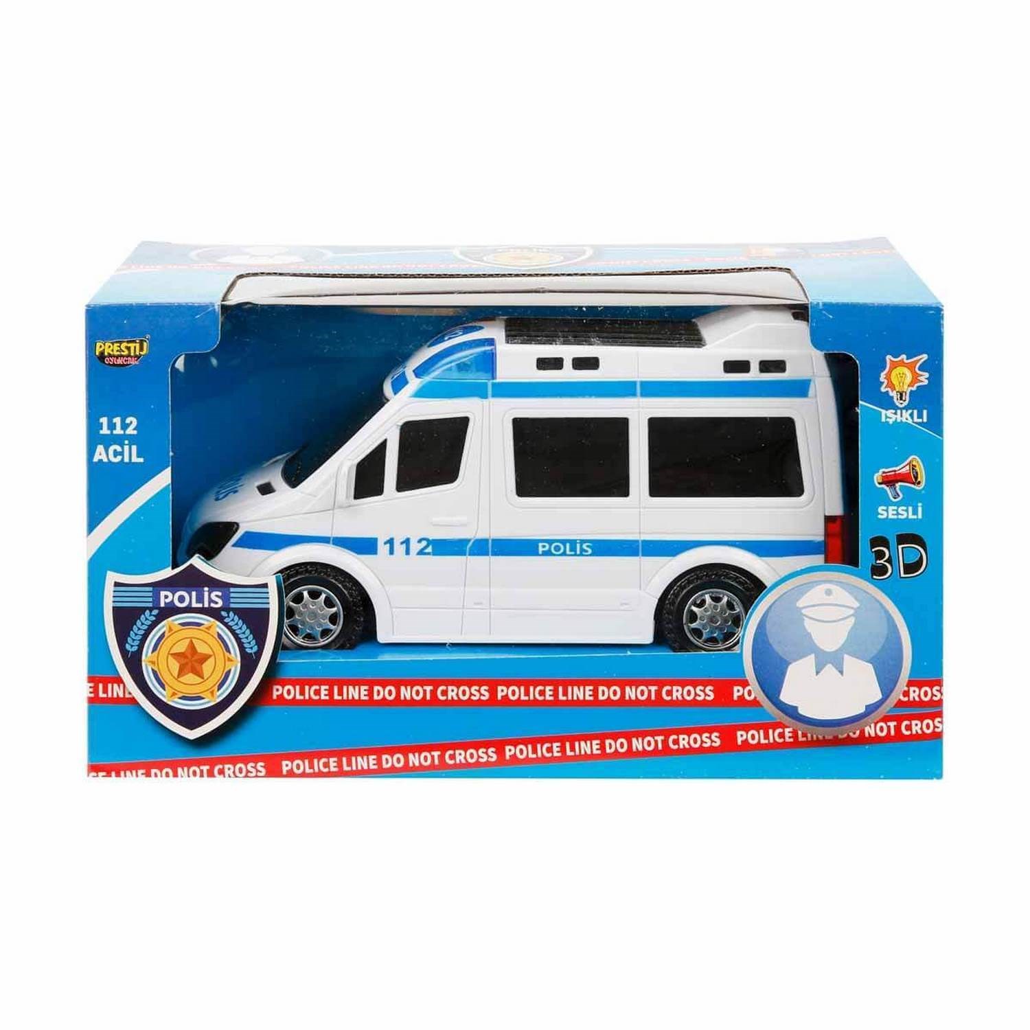 Prestij Işıklı Sesli Pilli Polis Arabası 155 