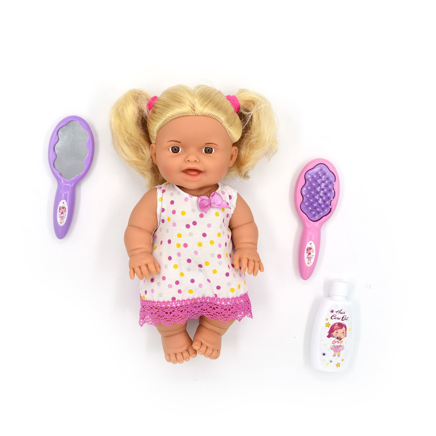 Dollz'n More DZM Nil Saçlı Bebek Set S02020100 Fuşya