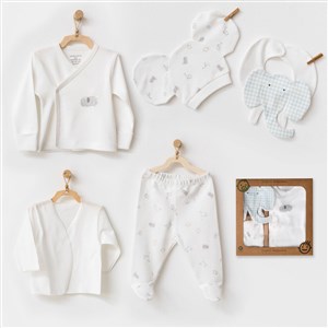 Andywawa The Zoo Balboa 5'li Bebek Hastane Çıkış Seti AC25260 Ekru