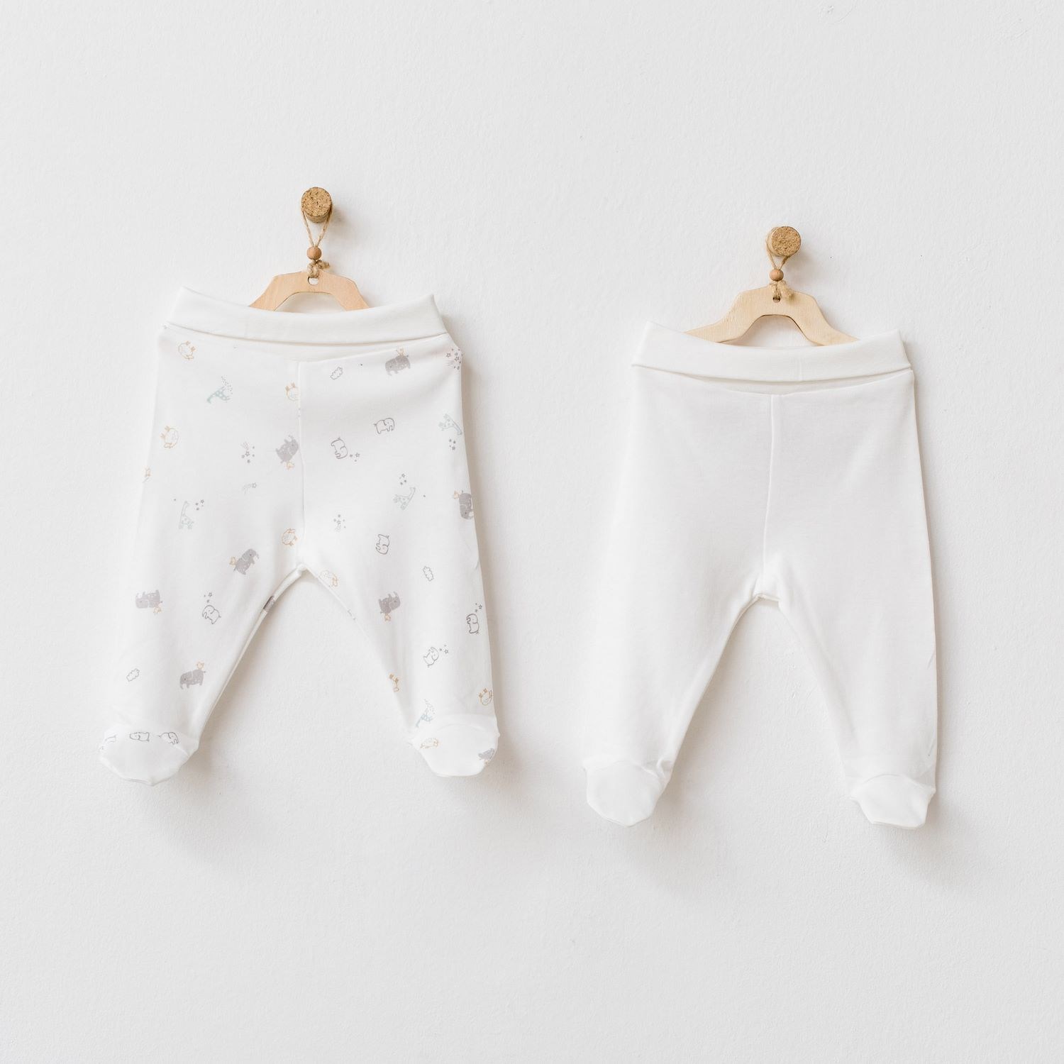 Andywawa 2'li The Zoo Balboa Bebek Pantolonu AC25264 Ekru