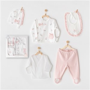 Andywawa Fairy 5'li Bebek Hastane Çıkış Seti AC25300 Pembe