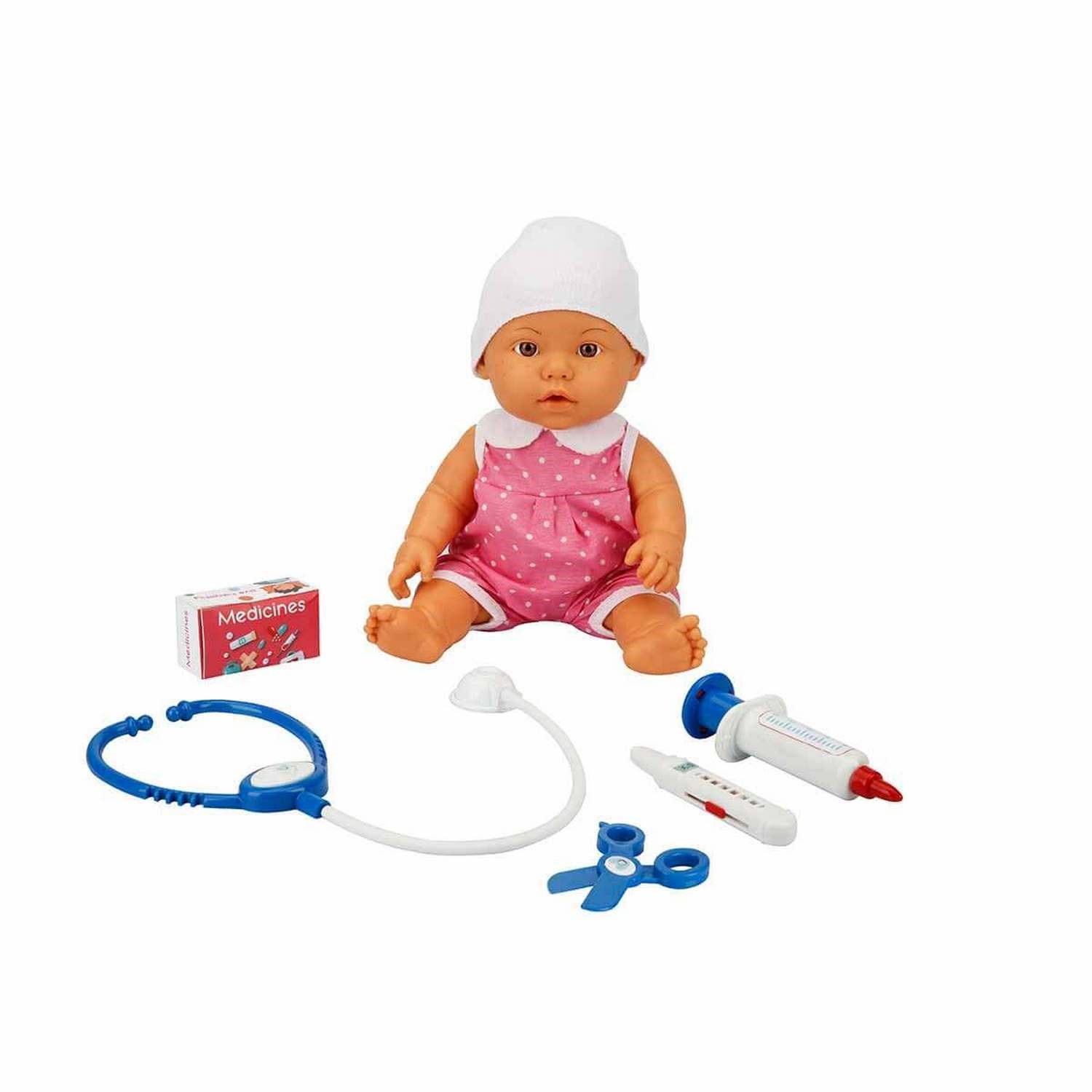 Dollz'n More Doktor Zamanı Sesli Bebek S01030111 Pembe