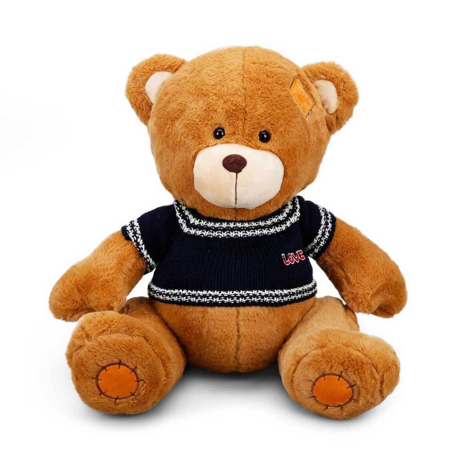 Puffy Friends Kazaklı Oturan Peluş Ayı 42 Cm 2001008 Kahverengi