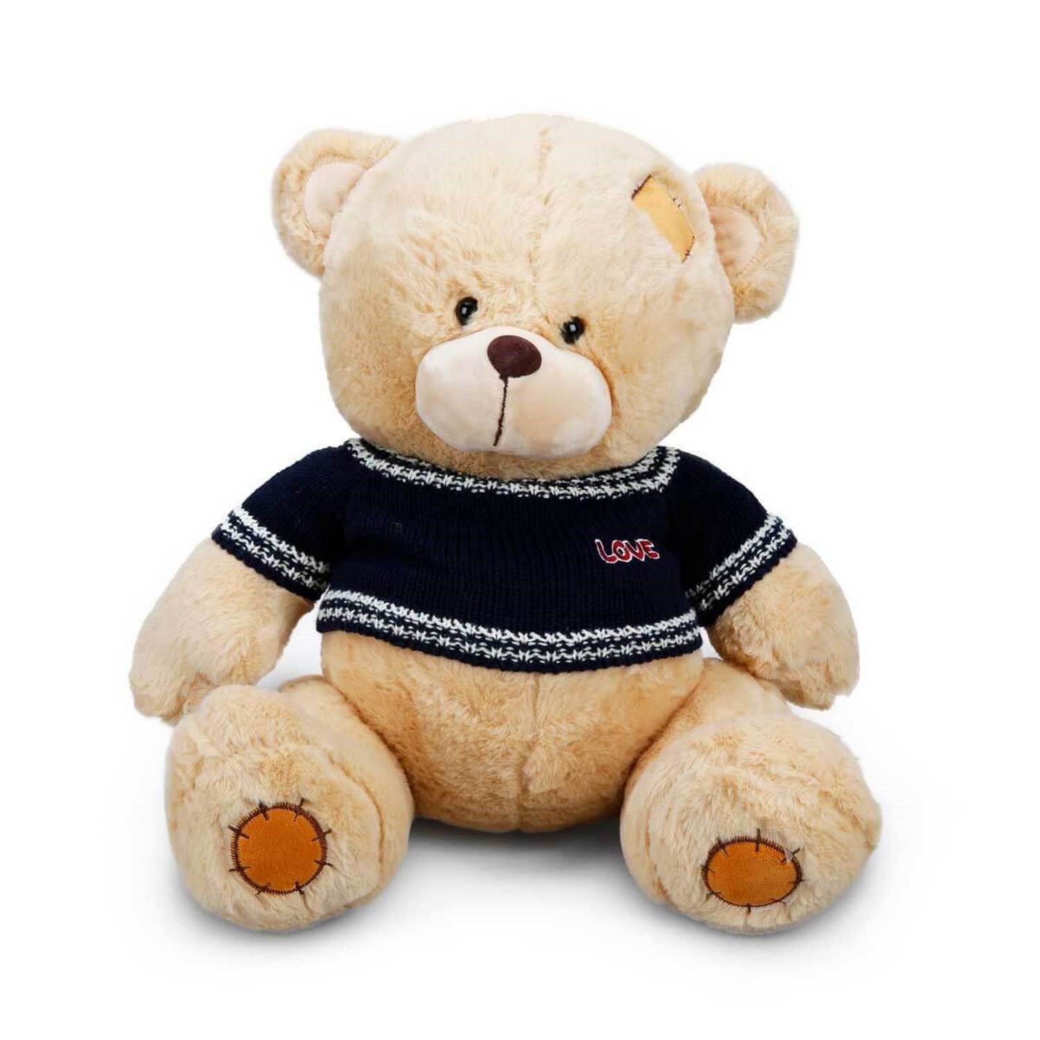 Puffy Friends Kazaklı Oturan Peluş Ayı 42 Cm 2001008 Krem