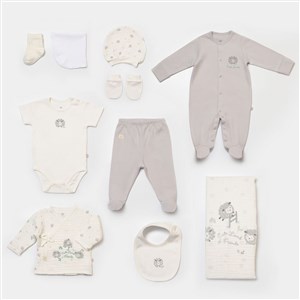 Bibaby Lamb Friends 10'lu Bebek Hastane Çıkış Seti 63234 Gri