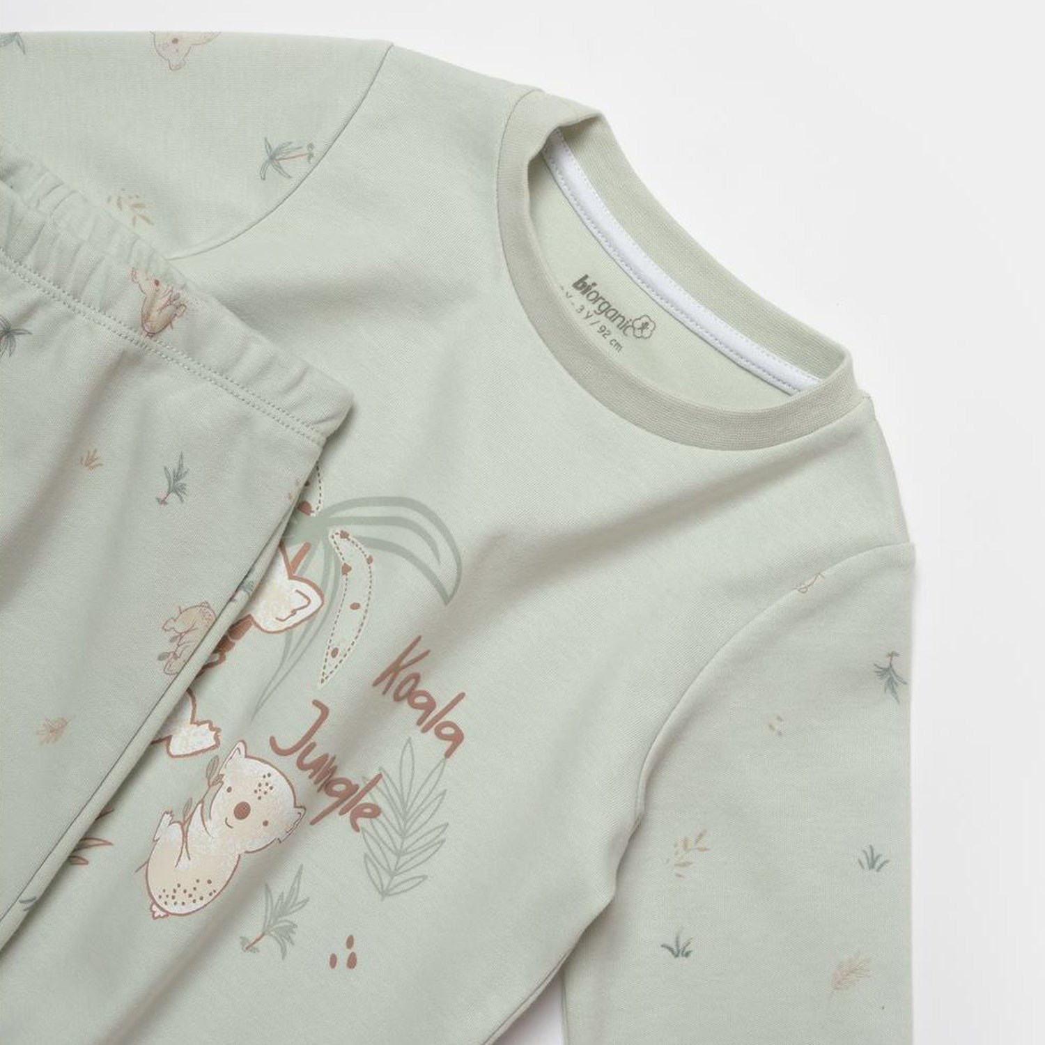 Biorganic Koala Jungle Pijama Takımı 59778 Mint
