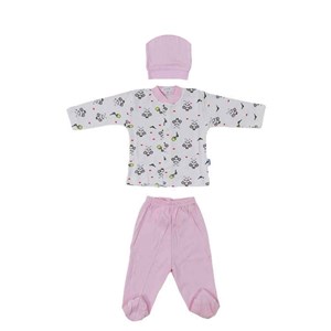 Sebi Bebe Arı Baskılı Pijama Takımı 2238 Pembe