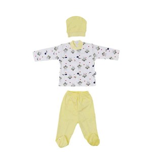 Sebi Bebe Arı Baskılı Pijama Takımı 2238 Sarı