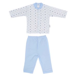Sebi Bebe Büyük Puantiyeli Pijama Takımı 2303 Mavi