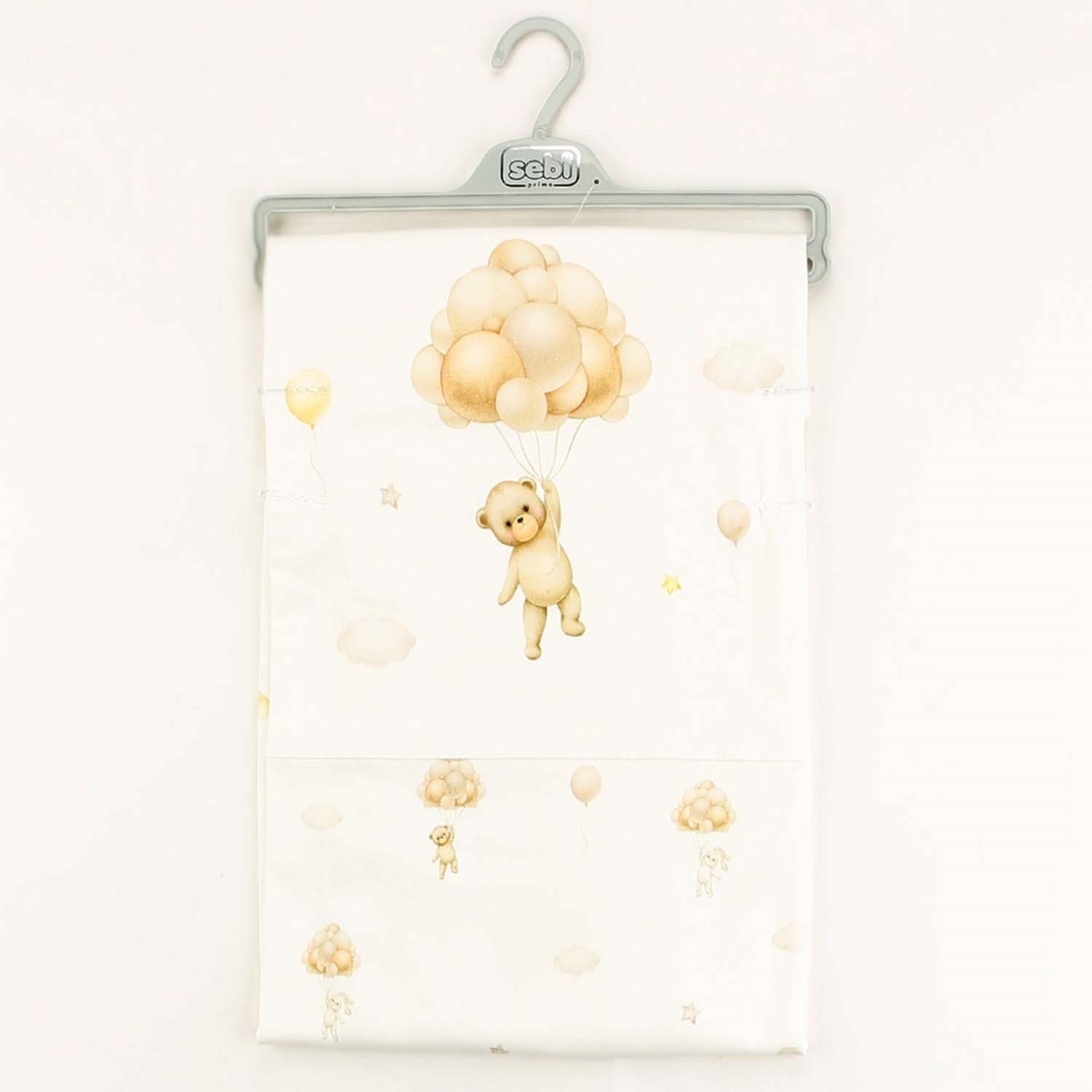 Sebi Bebe Balonlu Uçan Ayıcık Battaniye 80x100 Cm 9184 Krem