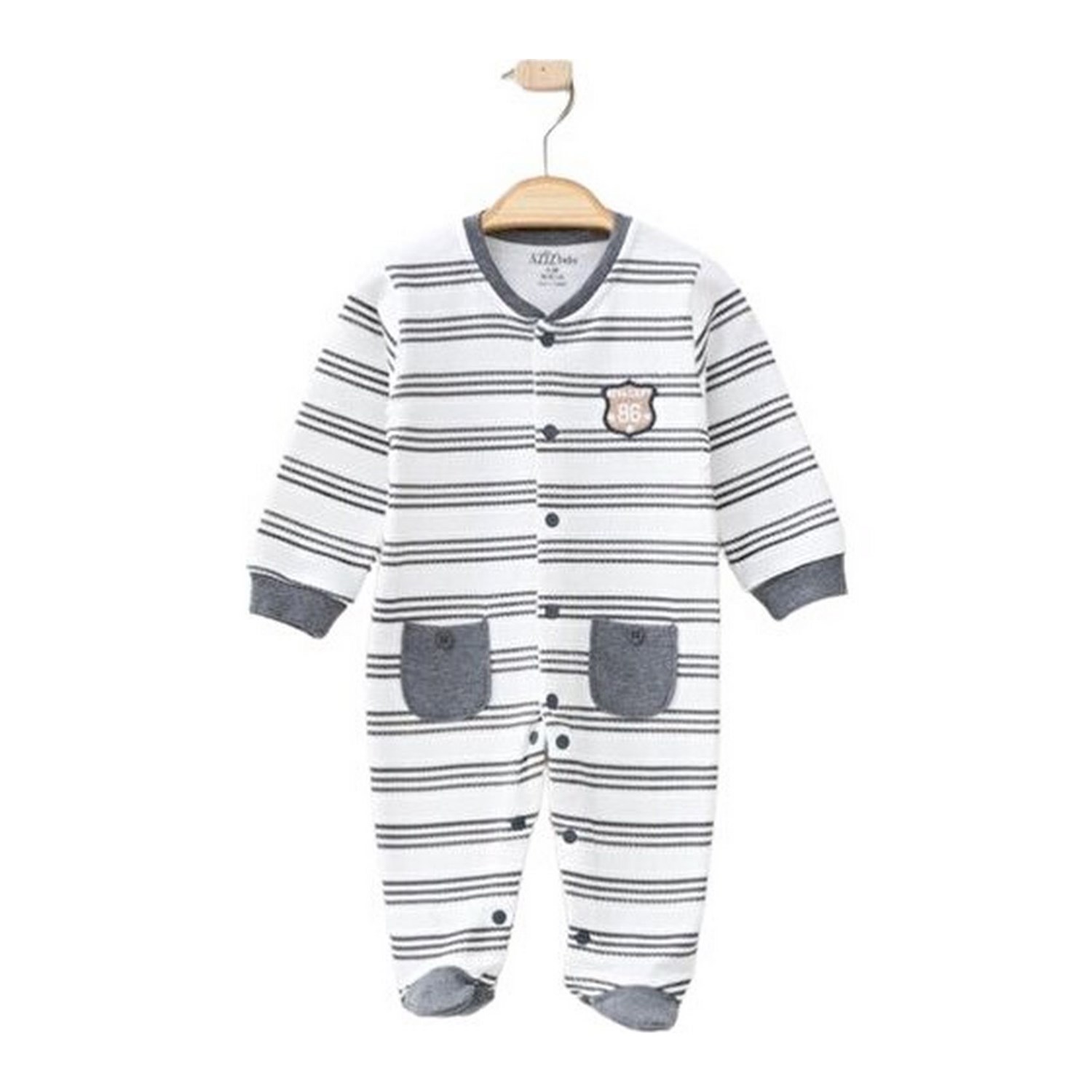 Aziz Bebe Bebek Tulumu 6847 Ekru