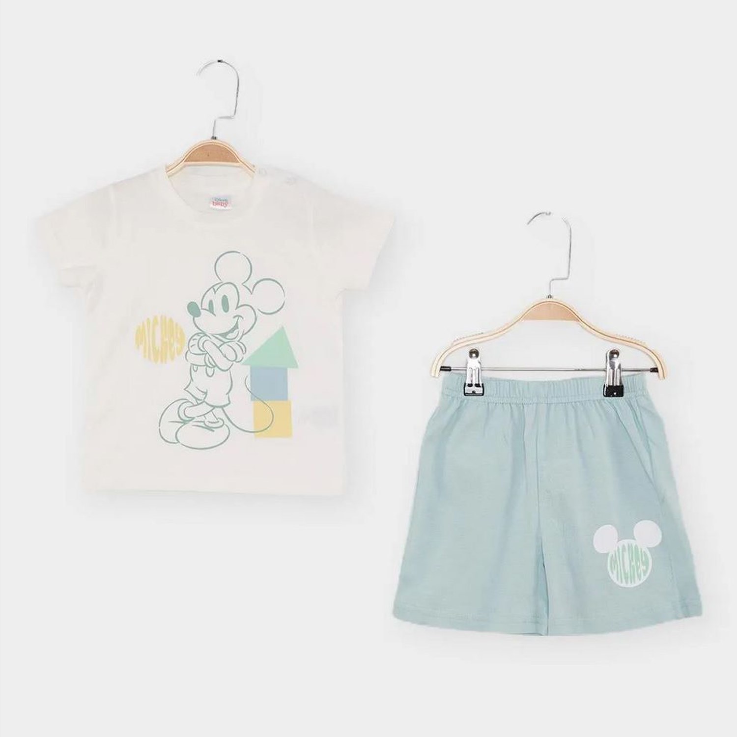 Çimpa Mickey Bebe Pijama Takımı 21741 Ekru
