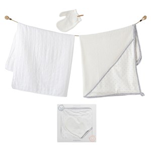Andywawa Bebek Havlu Takım 80x80 Cm AC25367 Beyaz