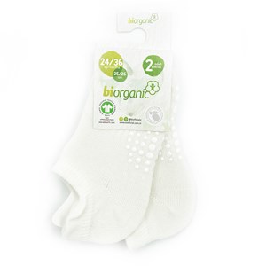 Biorganic Unisex 2'li Kaymaz Çorap 68487 Ekru