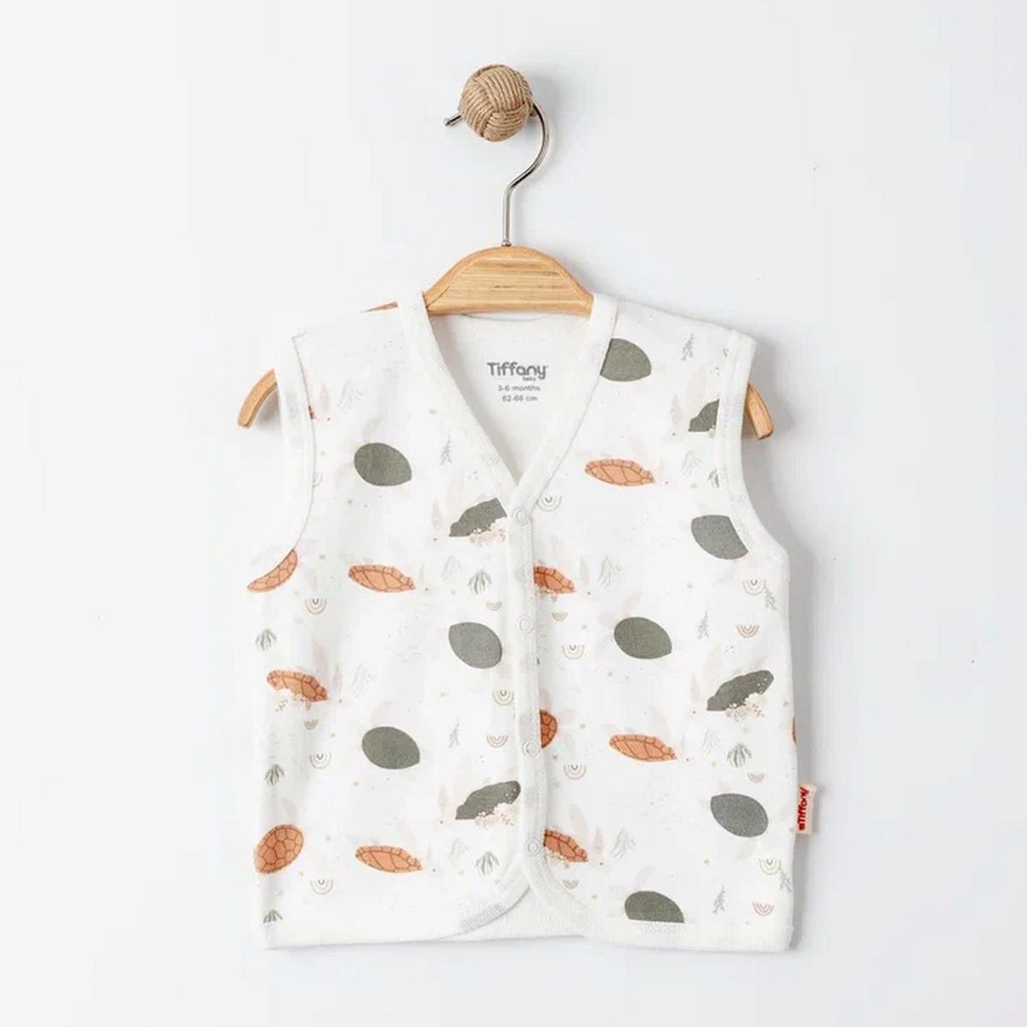 Tiffany Baby Turtles Theme 3'lü Yelek 19005 Ekru