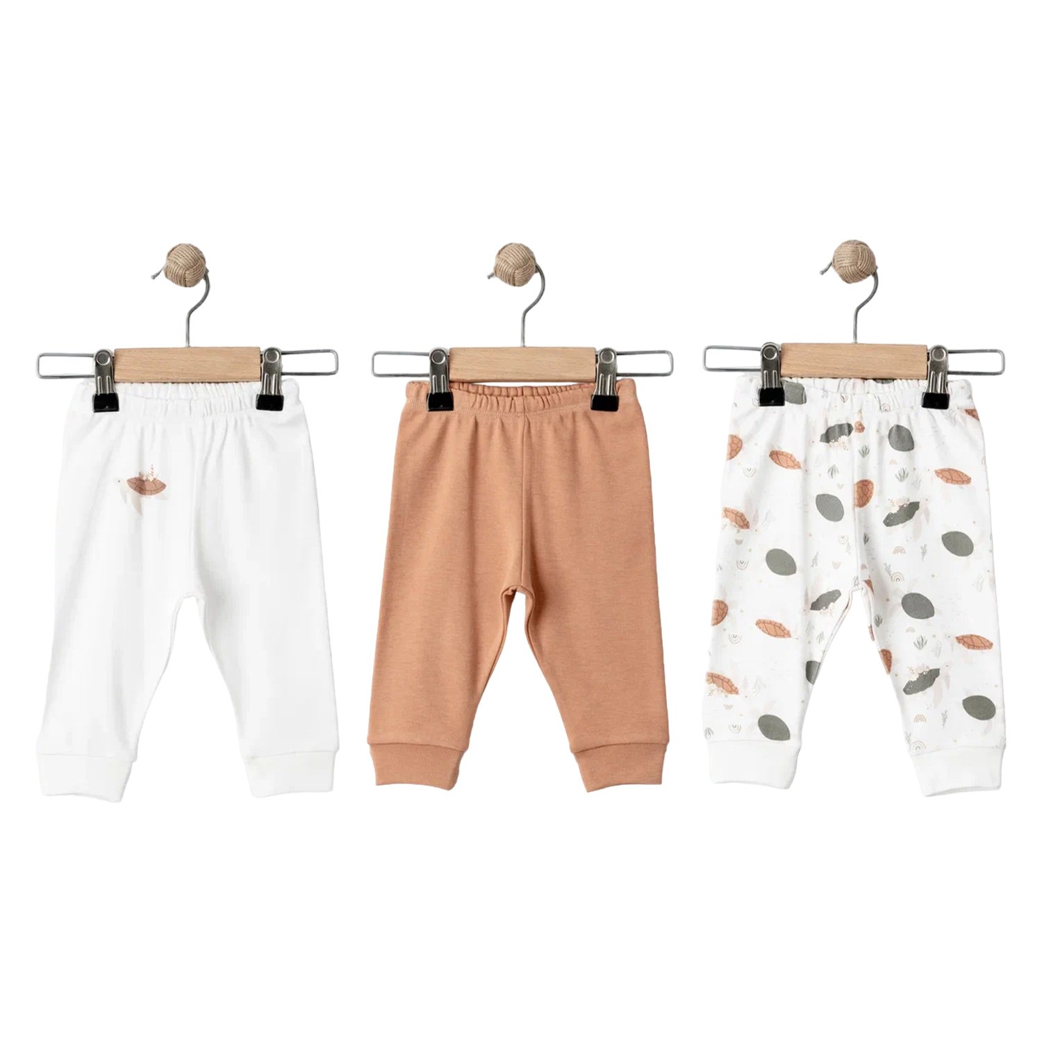 Tiffany Baby Turtles Theme 3'lü Patiksiz Pantolon 19006 Ekru