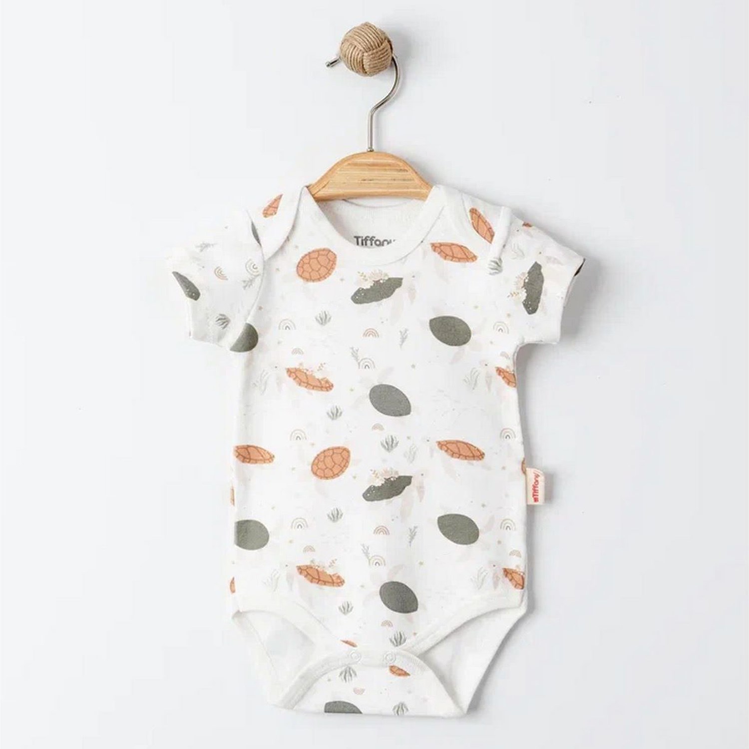 Tiffany Baby Turtles Theme 3'lü Yarım Kol Badi 19008 Ekru