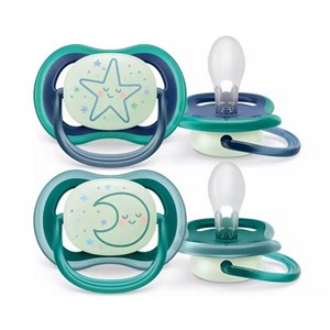 Philips Avent Ultra Air 2'li Gece Emziği 6-18 Ay SCF376/13 Şeffaf