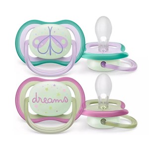 Philips Avent Ultra Air 2'li Gece Emziği 0-6 Ay SCF376/19 Şeffaf