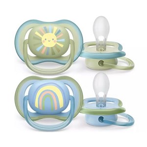Philips Avent Ultra Air 2'li Emzik 0-6 Ay Erkek SCF085/58 Şeffaf