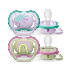 Philips Avent Ultra Air 2'li Emzik 0-6 Ay Kız SCF085/59 Şeffaf