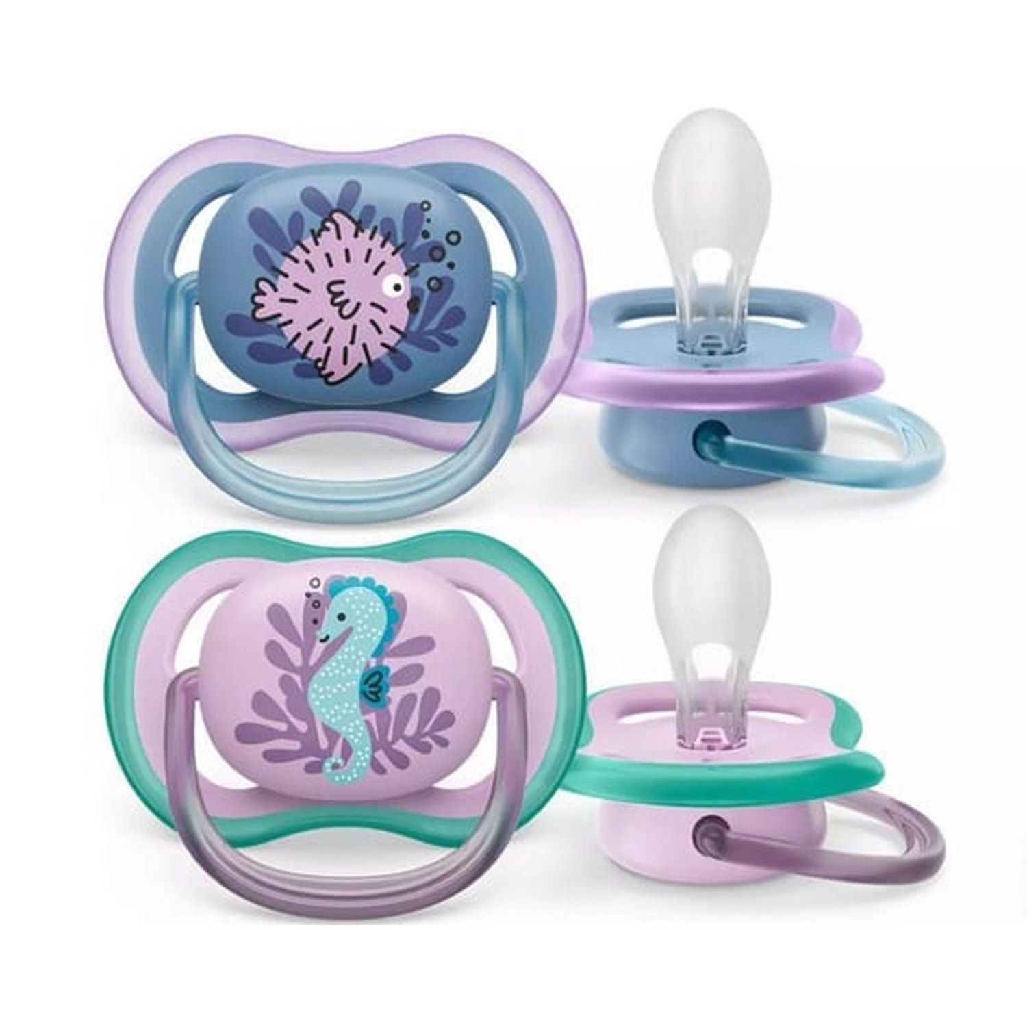 Philips Avent Ultra Air 2'li Emzik 6-18 Ay Kız SCF085/61 Şeffaf