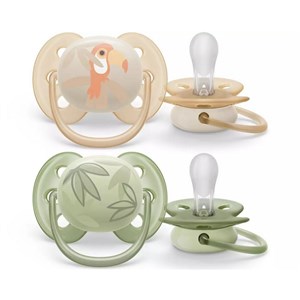 Philips Avent Ultra Yumuşak 2'li Emzik 0-6 Ay Erkek SCF091/07 Şeffaf