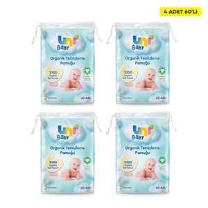 Uni Baby Bebek Temizleme Pamuğu 60'lı x 4 Adet 