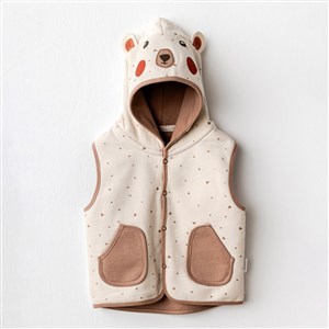 Andywawa Adventurous Bear Bebek Yeleği AC25028 Bej