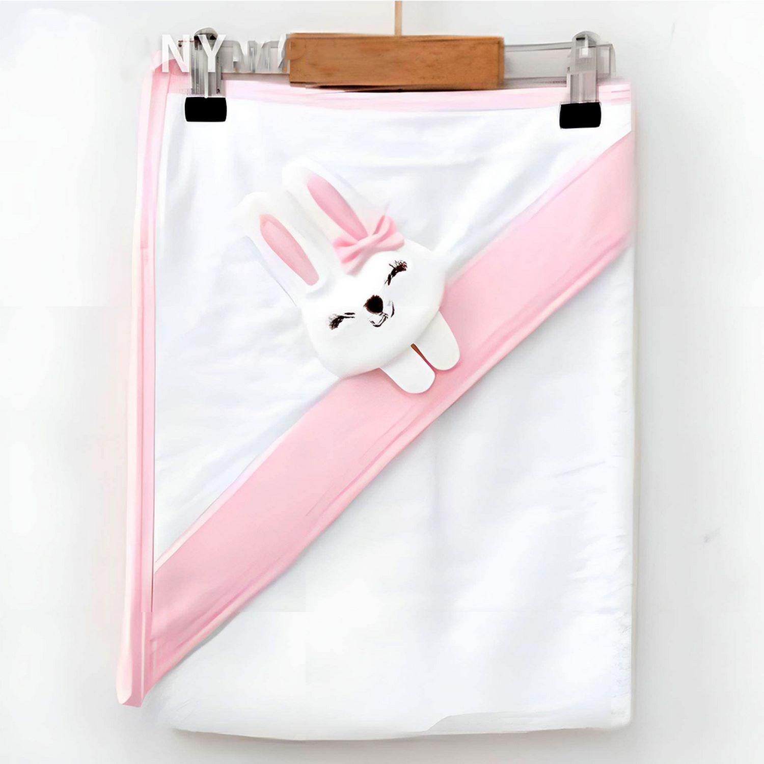 Ekebaby Bunny Bebek Havlusu 80x80 Cm 1416 Pembe