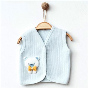 Ekebaby Bear Lüx Kapitone Yelek 44123 Mavi