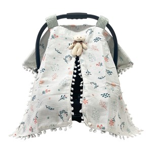 Sebi Bebe Puset Örtüsü 75x100 Cm 72083 Beyaz-Yeşil