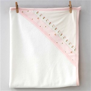 Gaye Bebek Havlusu 975 Beyaz-Pembe