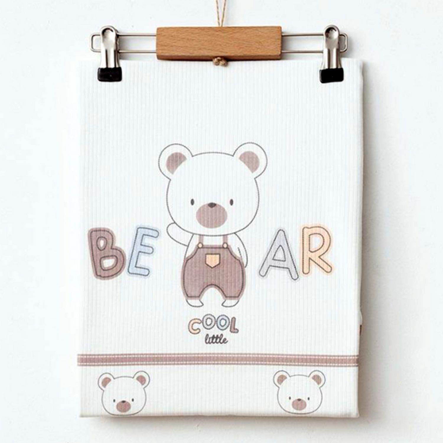 Minituffy Penye Bear Desenli Battaniye 1004 Kahve