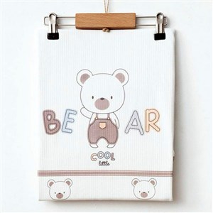 Minituffy Penye Bear Desenli Battaniye 1004 Kahve