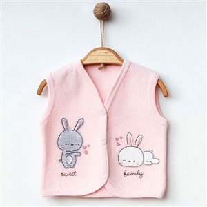 Ekebaby Sweet Family Lüx Kapitone Yelek 44118 Pembe