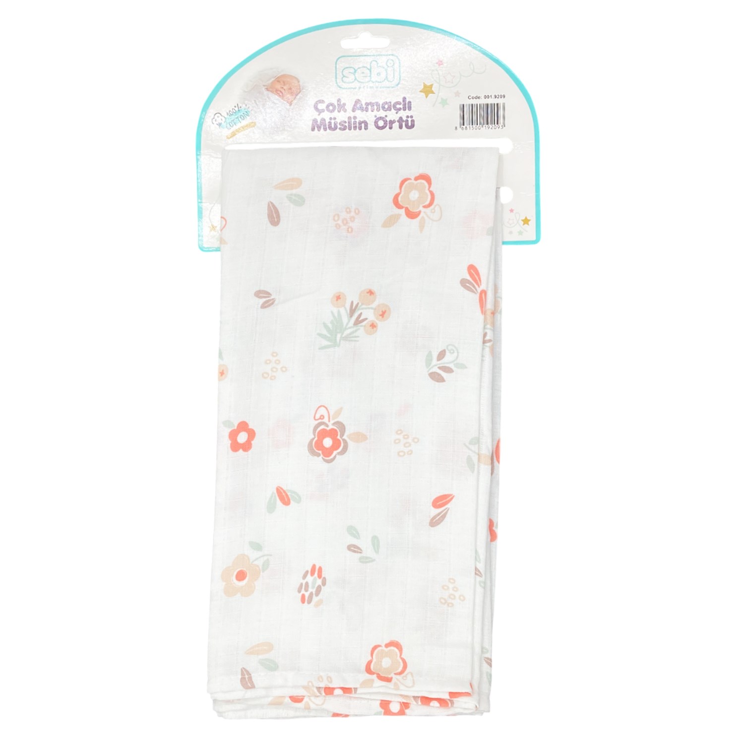 Sebi Bebe Çok Amaçlı Müslin Örtü 80x100 Cm Gül Kurusu