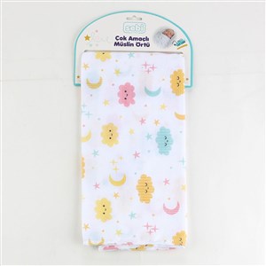Sebi Bebe Çok Amaçlı Müslin Örtü 80x100 Cm Çok Renkli