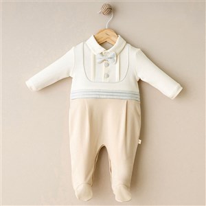 Mymio İnterlok Patikli Bebek Tulumu 4069 Kahverengi