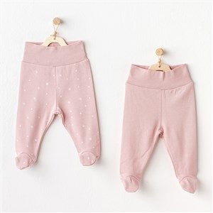 Andywawa Puppy Gazelle 2'li Bebek Pantolonu AC25049 Pembe