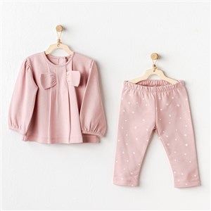 Andywawa Puppy Gazelle 2'li Bebek Takımı AC25053 Pembe