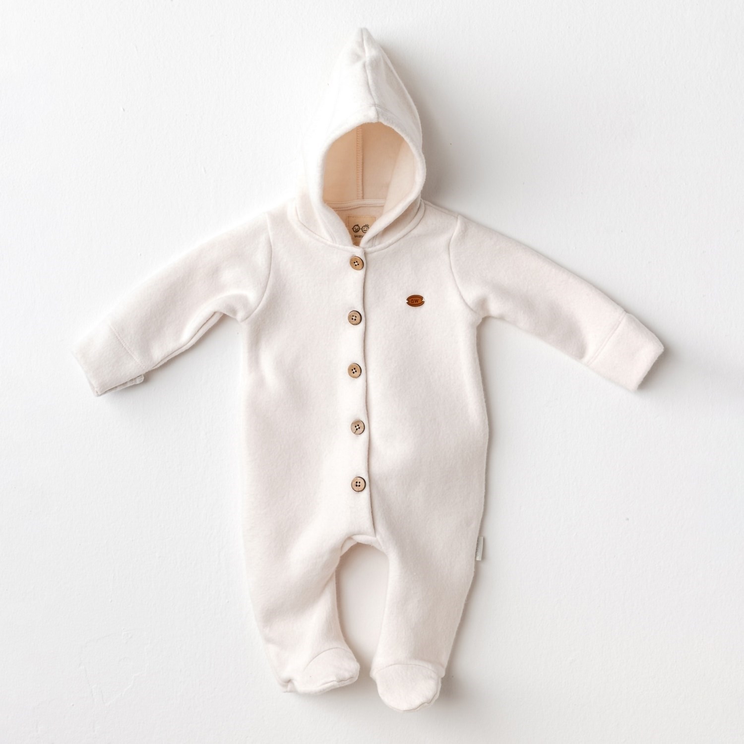 Andywawa Soft Bebek Tulum Takım AC25153 Ekru